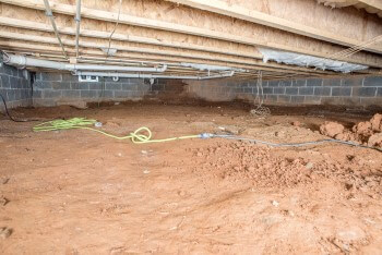 Moisture coming through crawl space foundation walls