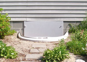 plastic crawl space access well installed in a Middleburg crawl space