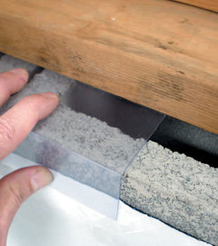 Block wall clear covering for wet crawl spaces in Lake City