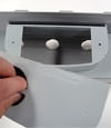 A basement drain service port for waterproofing purposes